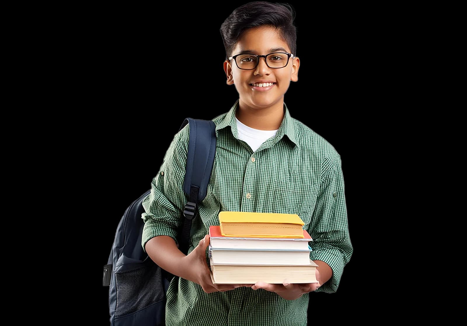 Student holding books for Purple Patch blogs
